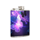 Achtergrond met nachtvlinders heupfles (Rechts)