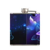 Achtergrond met nachtvlinders heupfles (Achterkant)