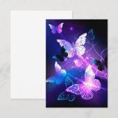 Achtergrond met Nachtvlinders Kaart (Voorkant / Achterkant)