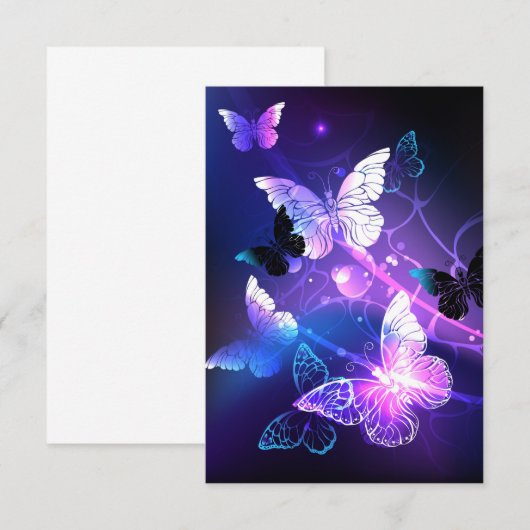 Achtergrond met Nachtvlinders Kaart (Voorkant / Achterkant)