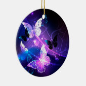 Achtergrond met nachtvlinders keramisch ornament (Rechts)