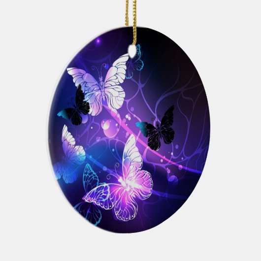 Achtergrond met nachtvlinders keramisch ornament (Rechts)