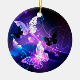 Achtergrond met nachtvlinders keramisch ornament
