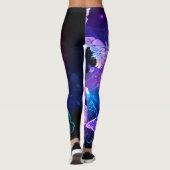 Achtergrond met Nachtvlinders Leggings (Achterkant)