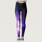Achtergrond met Nachtvlinders Leggings (Voorkant)