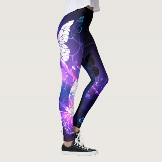 Achtergrond met Nachtvlinders Leggings (Rechts)