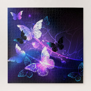 Achtergrond met nachtvlinders legpuzzel