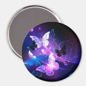 Achtergrond met nachtvlinders magneet (Voorkant / Achterkant)