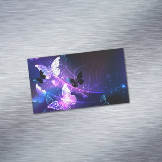 Achtergrond met Nachtvlinders Magnetisch Visitekaartje (Voorbeeld)