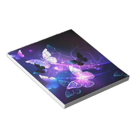 Achtergrond met nachtvlinders notitieblok (Schuin)