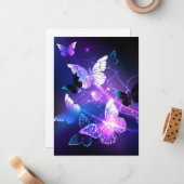 Achtergrond met Nachtvlinders Notitiekaartje (Voorkant / Achterkant in situ)