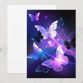 Achtergrond met Nachtvlinders Notitiekaartje (Voorkant / Achterkant)