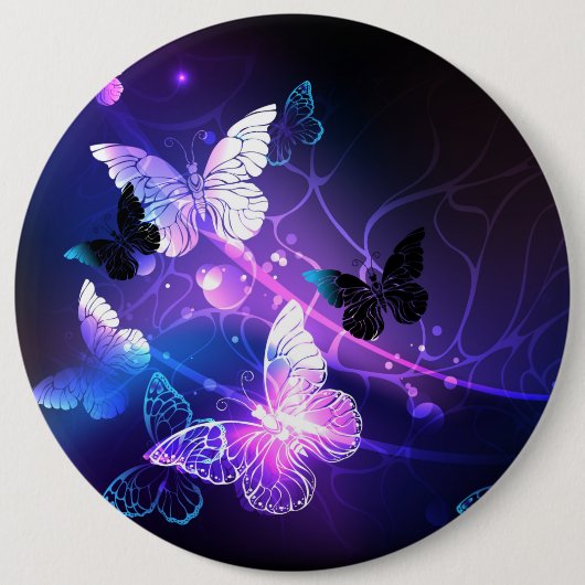 Achtergrond met nachtvlinders ronde button 6,0 cm (Voorkant)