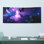 Achtergrond met nachtvlinders spandoek (Beurs)