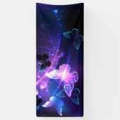 Achtergrond met nachtvlinders spandoek (Verticaal)