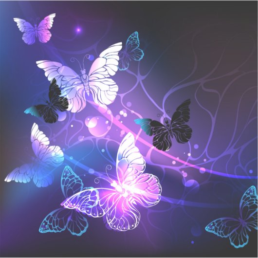 Achtergrond met nachtvlinders sticker (Voorkant)