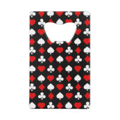 Achtergrond met pakken creditkaart flessenopener (Voorkant)