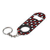 Achtergrond met pakken sleutelhanger flessenopener (Voorkant Gekanteld)