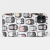 achtergrond met pinguïl vogelillustratie Case-Mate iPhone case (Achterkant (horizontaal))