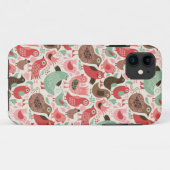 achtergrond met schattige vogels Case-Mate iPhone case (Achterkant (horizontaal))