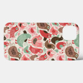 achtergrond met schattige vogels Case-Mate iPhone case (Achterkant (horizontaal))