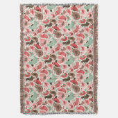 achtergrond met schattige vogels deken (Voorkant Verticaal)