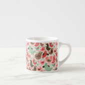 achtergrond met schattige vogels espresso kop (Rechts)