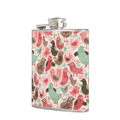 achtergrond met schattige vogels heupfles (Links)