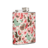 achtergrond met schattige vogels heupfles (Rechts)