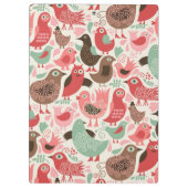 achtergrond met schattige vogels klembord (Achterkant)