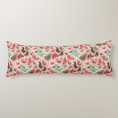 achtergrond met schattige vogels lichaamskussen (Voorkant)