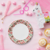 achtergrond met schattige vogels papieren bordje (Feest)