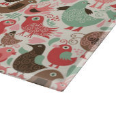 achtergrond met schattige vogels snijplank (Hoek)