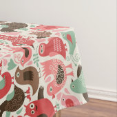 achtergrond met schattige vogels tafelkleed (Voorbeeld)