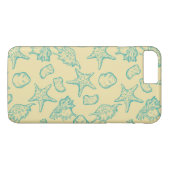 Achtergrond met schelpen. Hand getekend Case-Mate iPhone Case (Achterkant (Horizontaal))