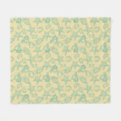 Achtergrond met schelpen. Handtekening Fleece Deken (Voorkant (Horizontaal))