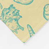 Achtergrond met schelpen. Handtekening Fleece Deken (Hoek)