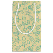 Achtergrond met schelpen. Handtekening Klein Cadeauzakje (Voorkant)