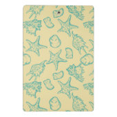 Achtergrond met schelpen. Handtekening Mini Klembord (Achterkant)