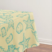 Achtergrond met schelpen. Handtekening Tafelkleed (Voorbeeld)