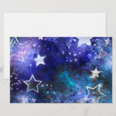 Achtergrond met sterren in de ruimte briefpapier (Voorkant / Achterkant)