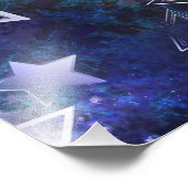 Achtergrond met sterren in de ruimte foto afdruk (Hoek)