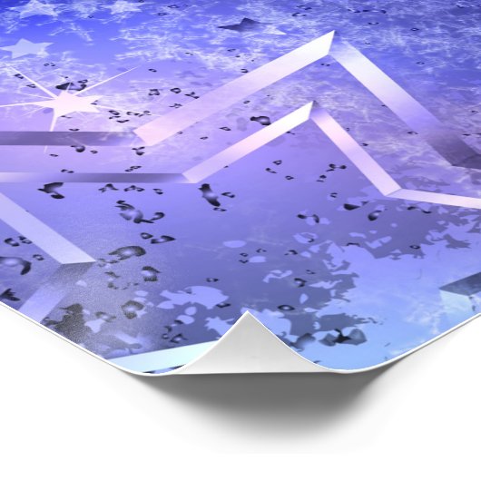 Achtergrond met sterren in de ruimte perfect poster (Hoek)