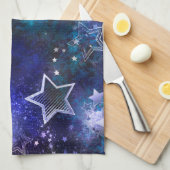 Achtergrond met sterren in de ruimte theedoek (Quarter Fold)