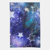 Achtergrond met sterren in de ruimte theedoek (Verticaal)