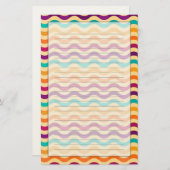 Achtergrond met strepen in retro 2 briefpapier (Voorkant / Achterkant)