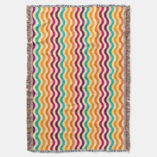 Achtergrond met strepen in retro 2 deken (Voorkant Verticaal)