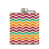 Achtergrond met strepen in retro 2 heupfles (Achterkant)