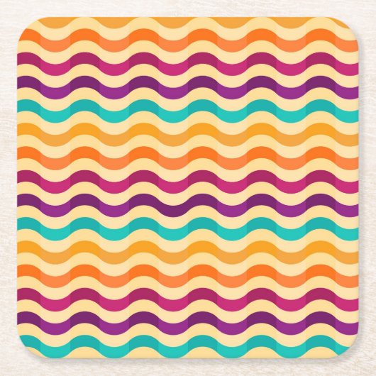 Achtergrond met strepen in retro 2 kartonnen onderzetters (Voorkant)