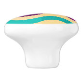 Achtergrond met strepen in retro 2 keramische knop (Zijkant)